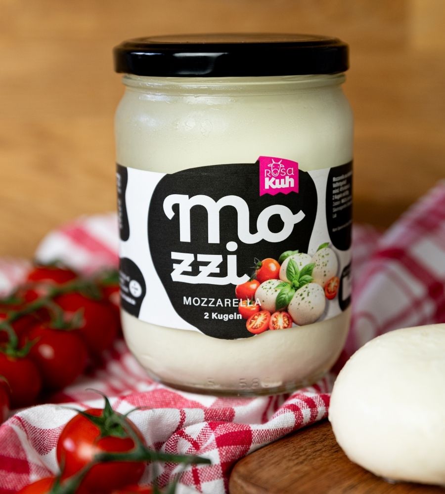 Mozzarellakugeln im Glas